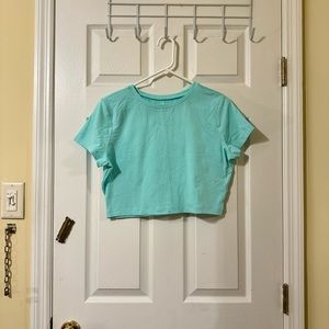 Crop Slim Fit Round Neck T-shirt